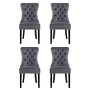 1 Set of 4 Artiss Dining Chairs Grey Velvet - RnR Galore