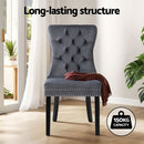 1 Set of 4 Artiss Dining Chairs Grey Velvet - RnR Galore