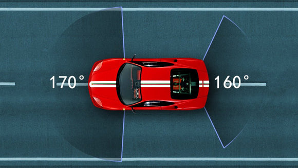 10 - Inch Dual Lens Dash Cam Mirror - 1080P FHD Touch Screen Car DVR with Rear Camera, Night Vision & G - Sensor(black) - RnR Galore