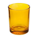10 Pack Orange Glass Votive Tealight Candle Holders House Party Centerpiece Xmas Wedding Decor Glass Candlestick Party Decorations Bridal Baby Shower Event - RnR Galore