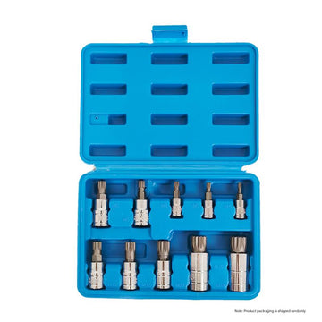 10 - Piece M - Type Spline Bit Socket Set - Chrome Steel, Polished & Quenched for Durability with Storage Case(blue) - RnR Galore