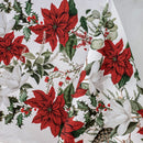 100% Cotton Ashdene Poinsettia Festive Christmas Holiday Tablecloth 150 x 230 cm - RnR Galore