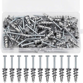 100 pcs Zinc Alloy Expansion Screw Set Combination 50 pcs Screws And 50 pcs Anchors - Metal Self - Drilling - For - RnR Galore