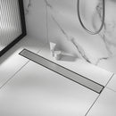 1000mm Tile Insert Bathroom Shower Stainless Steel Grate Drain w/Centre outlet Floor Waste - RnR Galore