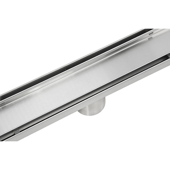 1000mm Tile Insert Bathroom Shower Stainless Steel Grate Drain w/Centre outlet Floor Waste - RnR Galore