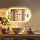 1000x500mm LED Bathroom Mirror Oval Anti - Fog Dimmable Wall Mount - RnR Galore