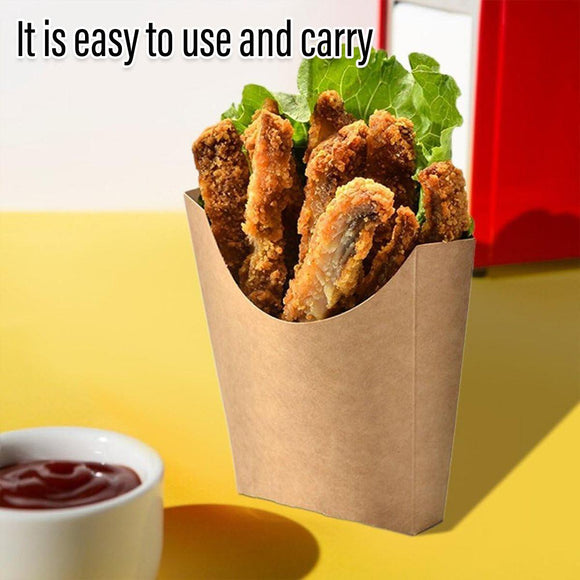 100pcs Kraft Paper Popcorn Box Folding Baking Box Party Snack Treat Container - 11.6x9.1cm - RnR Galore