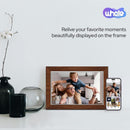 10.1 Inch Digital Picture Frame - 1280 * 800 HD WiFi Enabled with Load from Phone Capability, 32GB Memory Touch Screen Photo Display Brown - RnR Galore