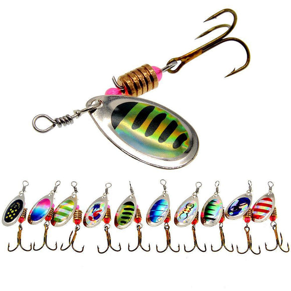 10/16PCS Fishing Lure Spinners Baits Spoon Set with Tackle Bag Trout Bass Tackle - A(16PCS) - RnR Galore
