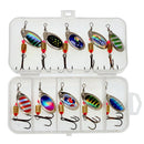 10/16PCS Fishing Lure Spinners Baits Spoon Set with Tackle Bag Trout Bass Tackle - A(16PCS) - RnR Galore