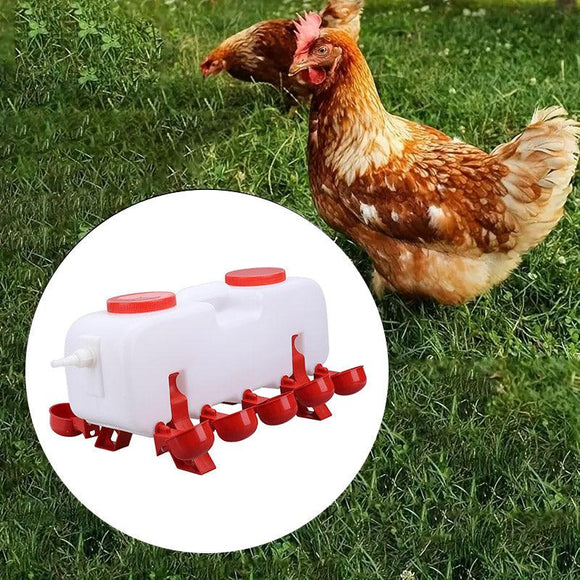 10L Chicken Poultry Automatic Drinking Tank Drinker Feeding Pot Water Dispenser - RnR Galore