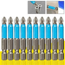 10PCS Anti Slip Electric Hex Shank 50mm PH2 Cross Head Screwdriver Bits Set - RnR Galore