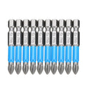 10PCS Anti Slip Electric Hex Shank 50mm PH2 Cross Head Screwdriver Bits Set - RnR Galore