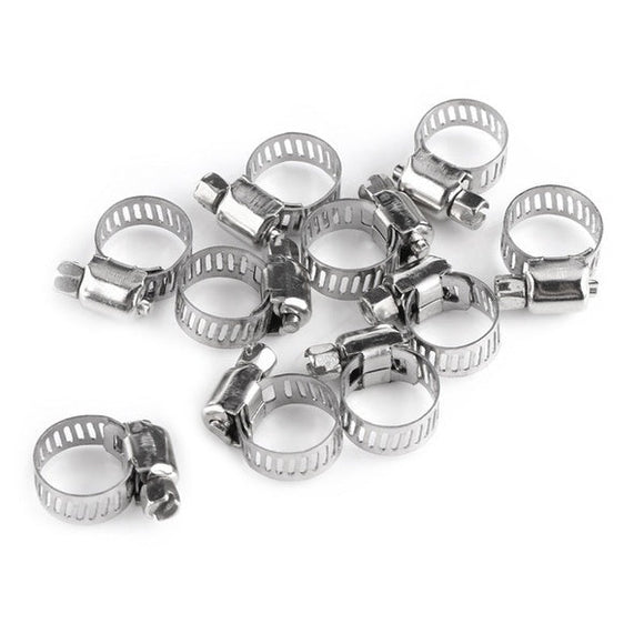 10pcs Hose Clamp Cars Motorcycle Fuel Line Jubilee Petrol Pupe Clips Garden DIY Tools - RnR Galore