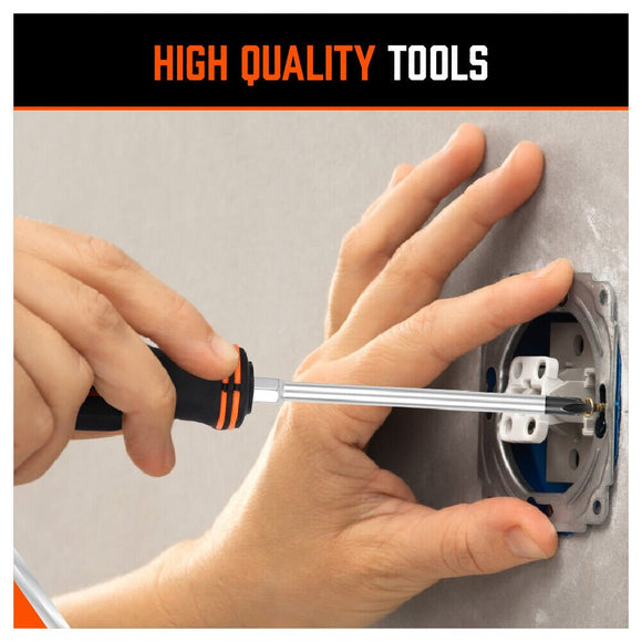 10Pcs Magnetic Screwdriver Set Phillips Slotted Magnetizer Non - Slip Handle Tool - RnR Galore