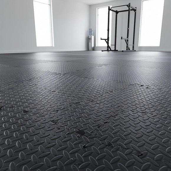 12 Tiles EVA Rubber Foam Gym Mat 60x60cm – 2.5cm Thick Fitness Flooring Set - RnR Galore