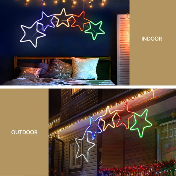 1.25M Christmas Lights Motif 560 LED Rope Light Outdoor Decoration Jingle Jollys - RnR Galore