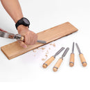 12Pc Wood Carving Chisel Set Knife High Carbon Steel Woodworking Rolling Pouch - RnR Galore