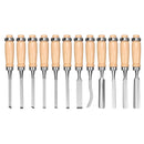 12Pc Wood Carving Chisel Set Knife High Carbon Steel Woodworking Rolling Pouch - RnR Galore