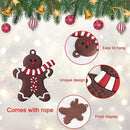 12pcs Christmas Ornaments Cute Snowman Xmas Tree Decorations Santa Claus Plastic Figurines Ornaments with Sugar Cookie House for Christmas Tree Hanging Party DIY Decor 3 Inch Tall - RnR Galore