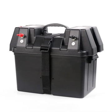 12V 100AH Deep Cycle Battery Box Portable Power Storage Marine Solar USB Camping - RnR Galore