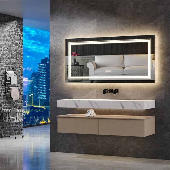 1400x700mm LED Bathroom Mirror Anti - fog Illuminated - RnR Galore