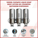1500ml Shower Liquid Soap Body Lotion Gel Shampoo Bathroom Dispenser - RnR Galore