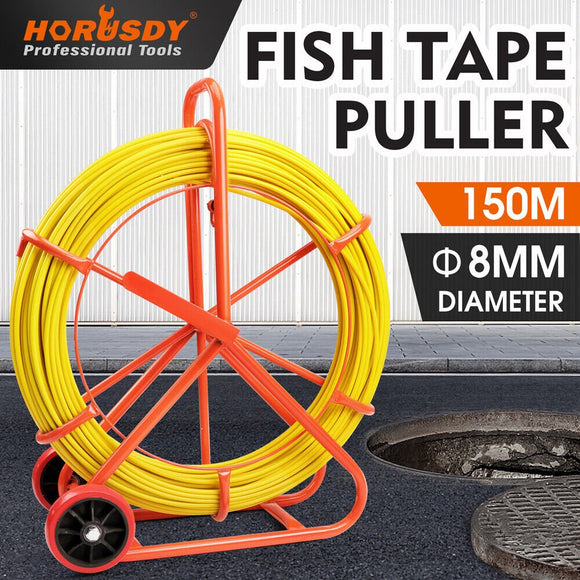 150M×8MM Fish Tape Puller Fiberglass Wire Cable Running Duct Rodder Heavy Duty - RnR Galore