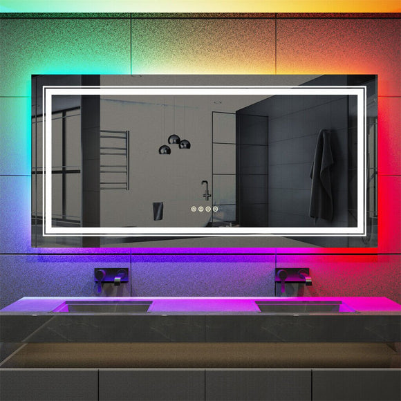 1510x780mm LED Bathroom Mirror Anti - fog Illuminated - RnR Galore