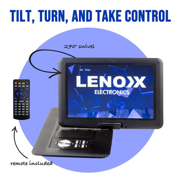 15.4" Swivel Portable DVD Player & Screen, Rechargeable Entertainment - RnR Galore