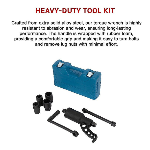1:58 Torque Multiplier Set Wrench Lug Nut Labour Saving Lugnuts 4 Sockets - RnR Galore