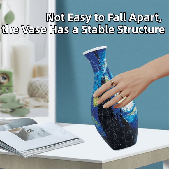 160 PCS Pop Art 3D Puzzle Vase - DIY Interlocking Flower Vase Kit, Home Decorative and Toy Gift for Mom - RnR Galore