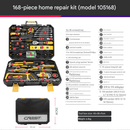 168 - Piece Ultimate Hand Tool Kit - Comprehensive Household & Auto Repair Set with Socket Wrenches, Pliers, Screwdrivers & Portable Storage Case - RnR Galore