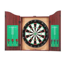 18" Dartboard Cabinet Set Professional Dartboard Wood Classic Game Party Sport - RnR Galore