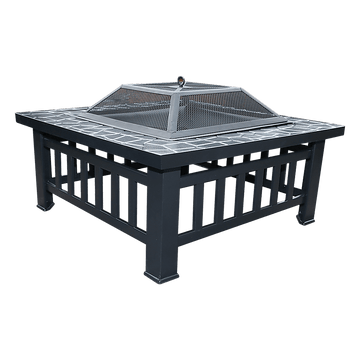 18" Square Metal Fire Pit Outdoor Heater - RnR Galore