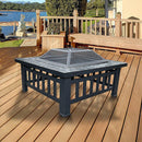 18" Square Metal Fire Pit Outdoor Heater - RnR Galore