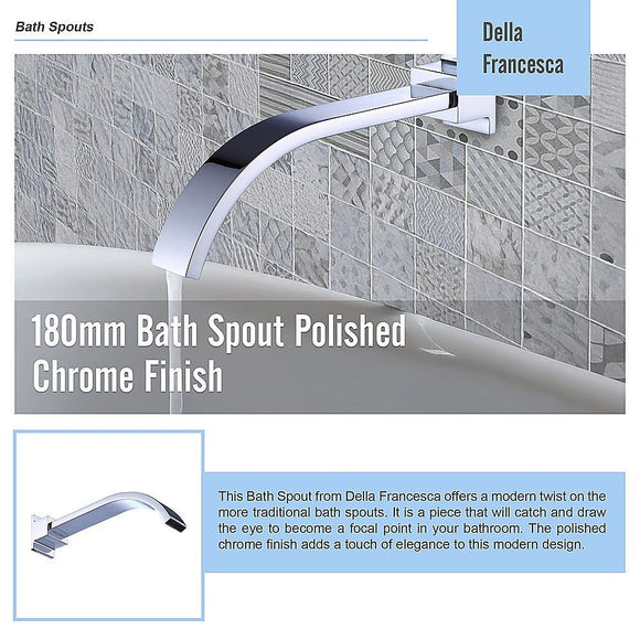 180mm Bath Spout Polished Chrome Finish - RnR Galore