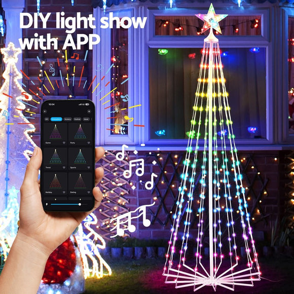 1.8M Christmas Tree 265 LED RGB Fairy Lights Jingle Jollys - RnR Galore