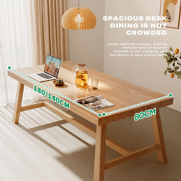 1.8M Solid Wood Dining Table Square Dining Table Dining Table Kitchen Furniture - RnR Galore