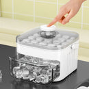 1PC Refrigerator Ice Cube Mold, Manual Press Two - Layer Design, Large Capacity Food - Grade PP Material, Suitable for Refrigerator Ice Making – Essential Kitchen Tool, 50 - Cavity Ice Tray with Container, Practical Household Drink Ice Organizer.WHITE - RnR Galore