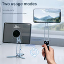 2 - in - 1 Magnetic Folding Stand for Phones & Tablets - Adjustable Aluminum Desktop & Handheld Holder(silver) - RnR Galore