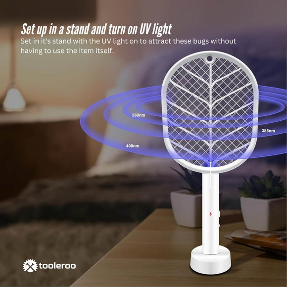 2 in 1 Rechargeable Mosquito Swatter - Electronic Fly Insect Bug Zapper Racket - RnR Galore