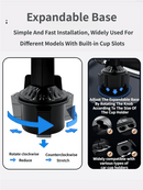 2 - Pack (2 - in - 1 Standard Version & 3 - in - 1 Pro Phone Mount Version) Car Rotating Dinner Tray & Double Cup Holder with Secure Phone Mount - Car Cup Slot Swivel Expander and Snacks & Drinks Organizer - RnR Galore