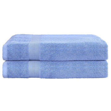 2 Pack Bath Sheets Set Cotton Extra Large Towel Blue - RnR Galore