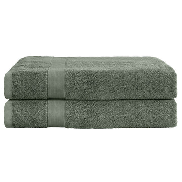 2 Pack Bath Sheets Set Cotton Extra Large Towel Green - RnR Galore
