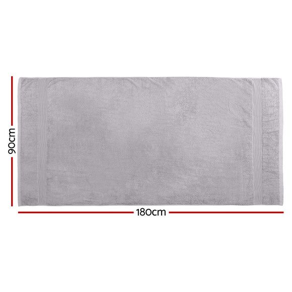 2 Pack Bath Sheets Set Cotton Extra Large Towel Grey - RnR Galore