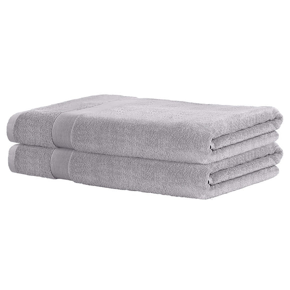 2 Pack Bath Sheets Set Cotton Extra Large Towel Grey - RnR Galore