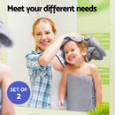 2 Pack Bath Sheets Set Cotton Extra Large Towel Grey - RnR Galore