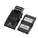2 - Pack Black Metal Thin Slim Men Women Pop Up Wallet (10.1 x 6.9 x 1.7 cm) - RFID Anti - theft Card Holder with box - RnR Galore