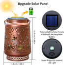2 - Pack Decorative Solar Butterfly Hanging Lantern(11x11x17CM) - Waterproof Metal Hollow - Carved Outdoor Garden Projection Light for Garden and Patio - RnR Galore